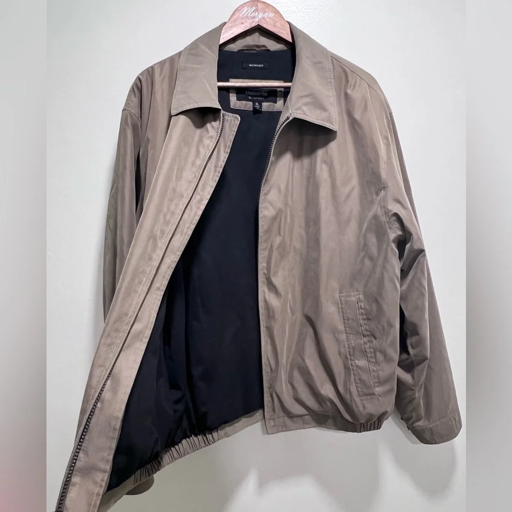 Claiborne Outerwear Vintage Men’s Khaki Jacket with Thermolite, Size XL